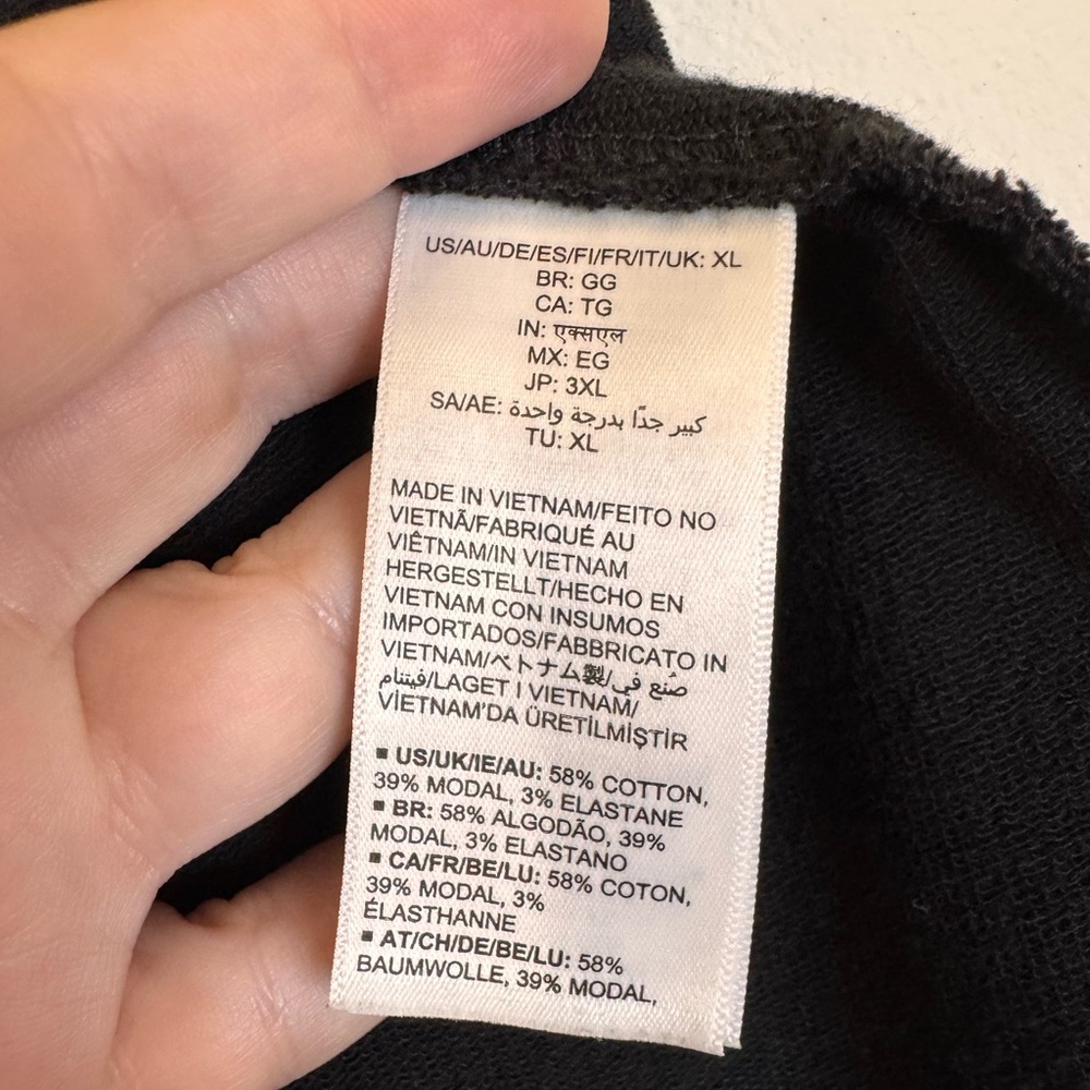 Daily Ritual Black Terry Cloth Skirt XL - Picture 6 of 6